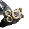 Glam 80000LM 5-LED Zoom LED Rechargeable Headlamp Head Light Torch