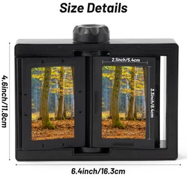 GwaOery Photo Frame Multiple Pictures Black Displaying 24 Pictures Desktop Decoration Rotating Photo Holder with Knob Christmas Thanksgiving and Birthday Gifts to Friends and Family