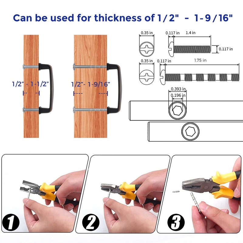 Ravinte 30 Pack Solid 3 Inch Kitchen Cabinet Handles Oil