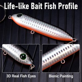 Dr.Fish 5 Pack Catfish Float Rigs Demon Dragon Catfish Rattling Line Float Santee Cooper Rig Catfishing Tackle Fishing Topwater Fishing Wire Leader with Snap and Circle Hook