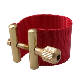 Yibuy Sax Ligature Fastener Clip for Tenor Alto Treble Saxophone Rubber Mouthpiece Red