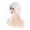 Sallcks Short White Bob Wig for White Women Shoudler Length