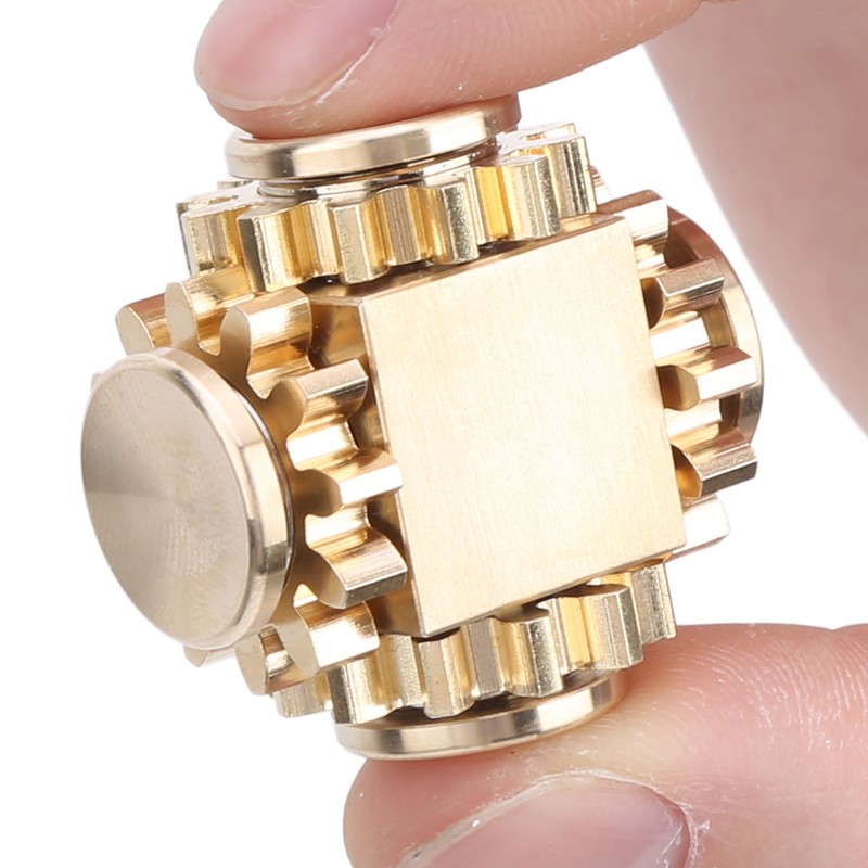 Cube Shaped Gear Fingertip Gyroscope Decompression Toys Stress Relief for