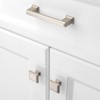 KOOFIZO Stepped Bar Cabinet Pull - Brushed Nickel Furniture Handle,