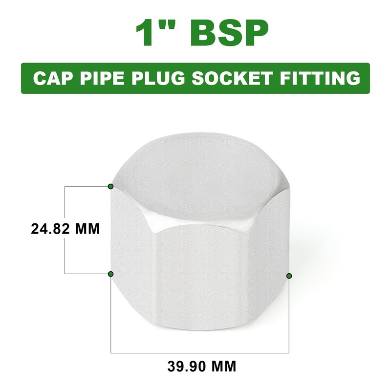 TAISHER 5PCS 304 Stainless Steel Cap Pipe Plug Socket Fitting