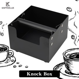 Espresso Knock Box, Stainless Steel Coffee Bag Container, With Steel Bracket And Noise Reducing Rubber Ring (M)