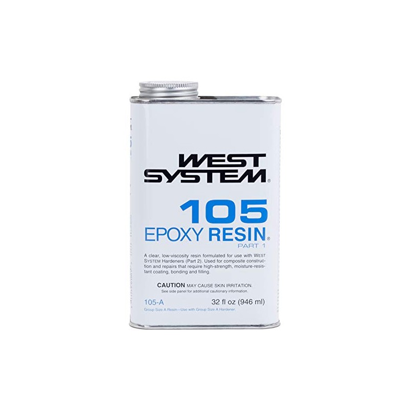 West System 105-A Epoxy Resin,Clear Pale Yellow
