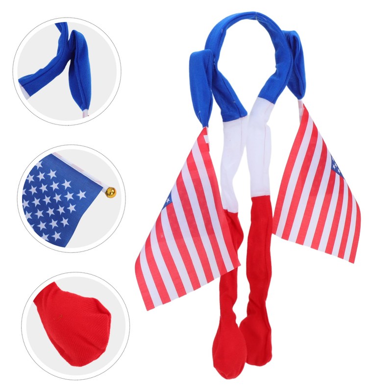 BESPORTBLE Interactive American Flag Headband with Handswing Design for Independence