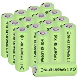 Yibatopow 16 Packs 1.2v AA 900mAh Ni-MH Rechargeable Battery,Double A Pre-Charged Batteries for Garden Landscaping Outdoor Solar Lights, String Lights,Solar lamp Post
