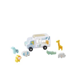 Vertbaudet Toy Truck with Box "Savannah", Wood, FSC Multicoloured, One Size