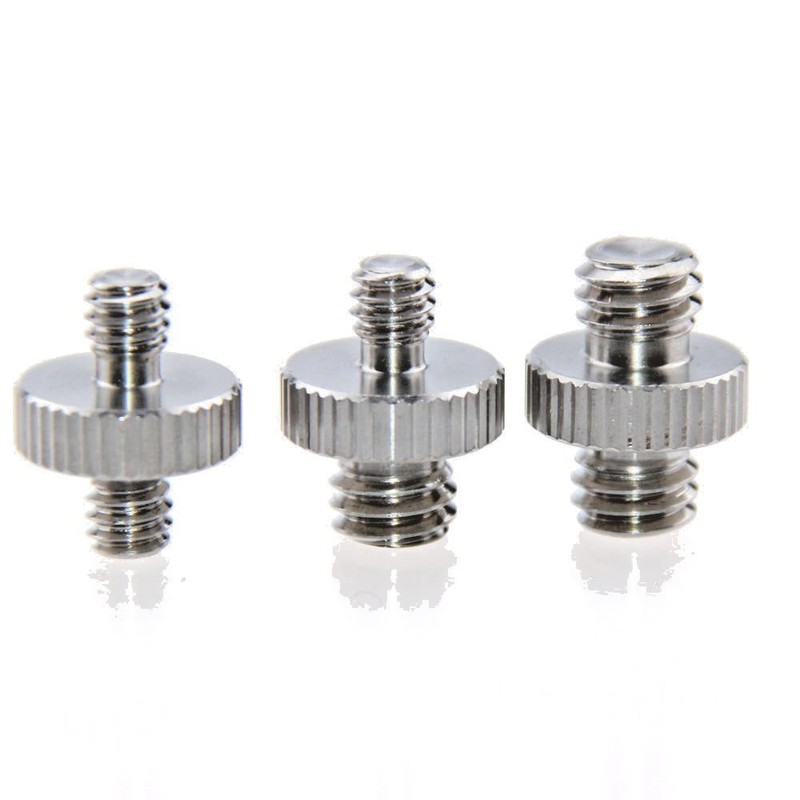 CAMVATE 1/4''変換1/4''オスオスネジ+1/4''変換3/8''オスオスネジ+3/8''変換3/8''オスオスネジアダプター カメラ 三脚用 (3点セット）