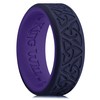 King Will Silicone Wedding Rings For Men, Two-Tone Purple Rubber