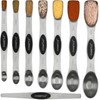 Magnetic Measuring Spoons Set Dual Sided Stackable Stainless Steel Long
