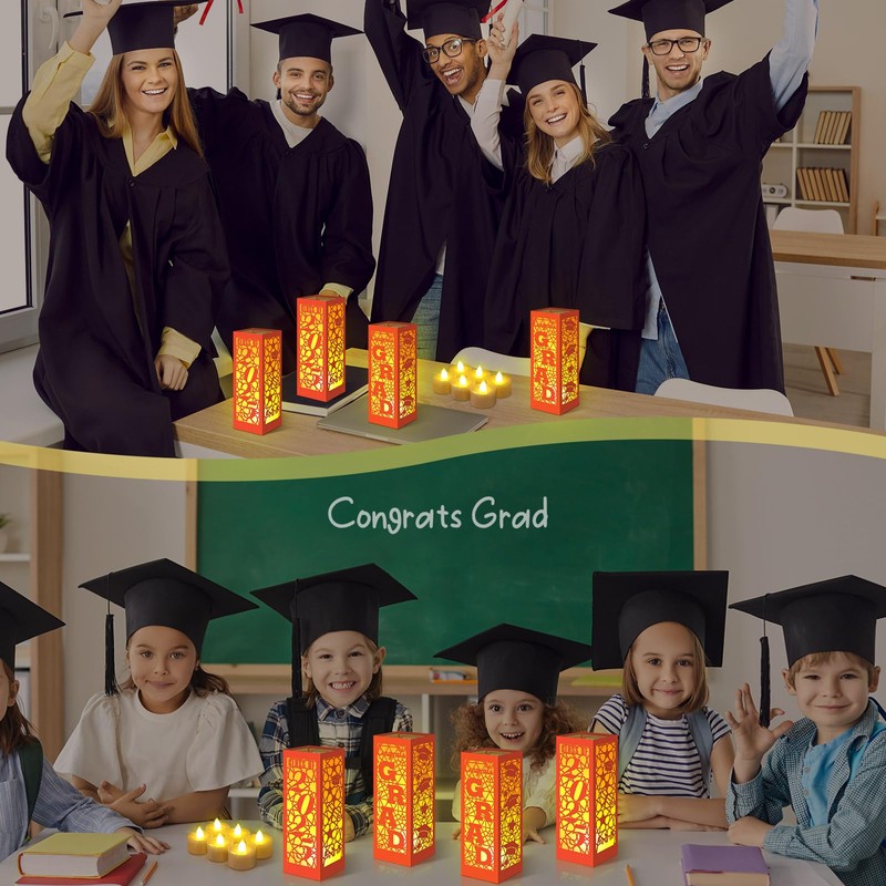 Rossesay 6 Pcs Graduation Table Centerpieces Boxes Class of 2025