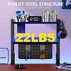 Metal Clamp On Desk Shelf,Storage Shelves with Pegboard and Pencil