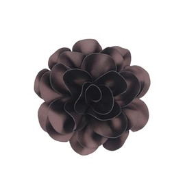 Extra Large Satin Rose Flower Brooch Pin Dainty Satin Fabric Brooches Big Camellia Brooch Lapel Pins Oversized Brooch Pin Wedding Prom Banquet Dress Suit Clothes Accessories Jewelry for Women (Brown)