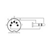 kenable 5 Pin Din Plug To 3.5mm Jack Stereo Plug