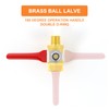 GASHER 5PCS 1/8 Inch Brass Mini Ball Valve Shut Off