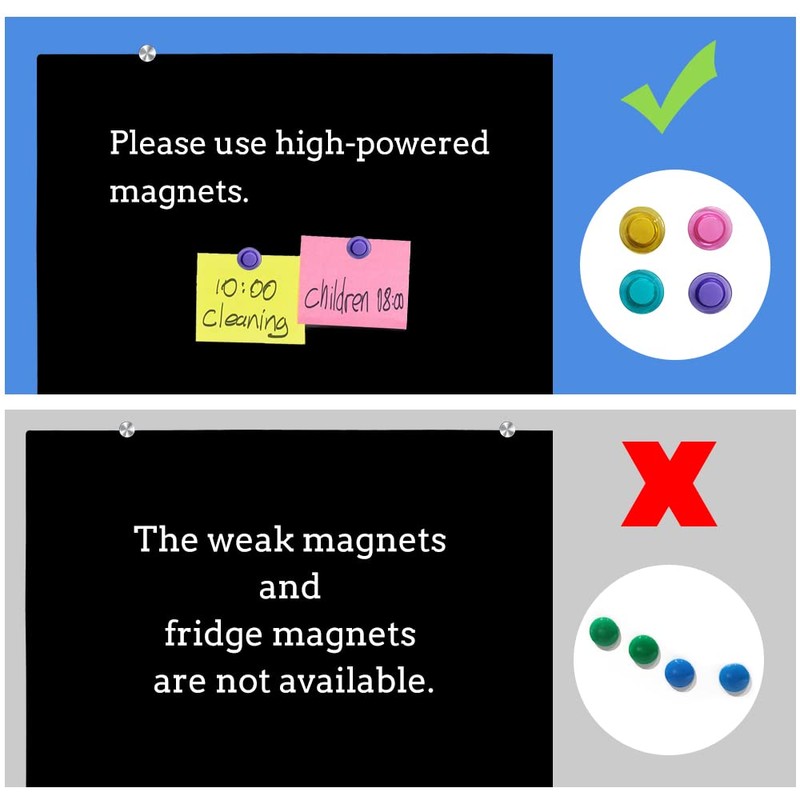 DEVELOP Magnetic Black Glass Dry Erase Board, 24 x 18
