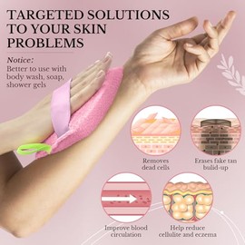 Esponja Exfoliante Corporal Exfoliar Piel Muerta Baño Ducha Espumoso Lujo Mujeres Hombres Paquete Macarrones