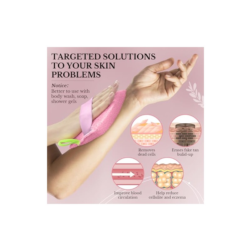 Esponja Exfoliante Corporal Exfoliar Piel Muerta Baño Ducha Espumoso Lujo