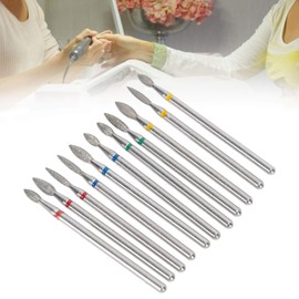 11pcs Nail Drill, Drill Bits for Nails, Nail Pieces for Nail Drills, Professional Outsourcing Polishing Burr Manicure Tools for Acrylic Gel Nail Cuticle Manicure