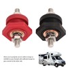 1Pair Thru Panel Battery Terminal Connectors 3/8 In Black Red