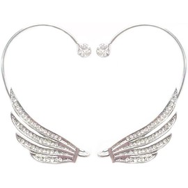 fdsmall Elven Ear Cuffs for Women Non Piercing Fairy Ear Cubic Zircon Earring Swan Ear Cuff Non Piercing Fairy Ear Clip Jewelry Gift