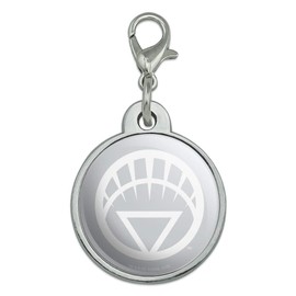 GRAPHICS & MORE Green Lantern Blackest Night White Lantern Logo Chrome Plated Metal Pet Dog Cat ID Tag