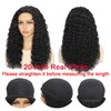 Half Wig Human Hair Deep Wave 3 In 1 Half