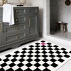 Wonnitar Checkered Washable Area Rugs 3x5, Non-Slip Black and White