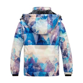 wantdo Women's Mountain Ski Jacket Waterproof Windproof Fleece Snow Winter Raincoat Mountain Flora S