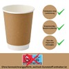 DeinPack Pack of 25 Coffee Cups Brown - Double-Walled Insulated