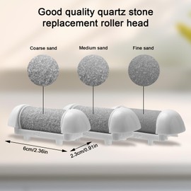 6pcs Replacement Roller Refill Heads, Pedicure Foot File Replacement Roller Refills with Extra Coarse Regular Coarse Fine Coarse 2 Each Pedicure Tool Refill for Electric Foot Dead Skin Remover