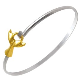 Cape Cod Jewelry-CCJ Whale Tail Bracelet | TwoTone Latch Cuff