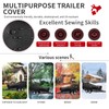 Utility Trailer Cover(with ramp gate),Waterproof Windproof Heavy Duty Black Dump