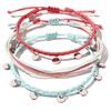 FANCY SHINY Boho Ankle Bracelets Waterproof String Anklets Braided Rope