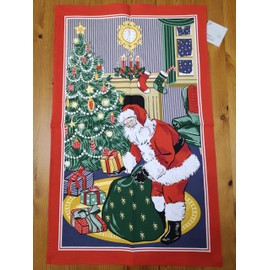 Ulster Weavers - Traditional Santa Claus Tea Towel (74 x 48cm) - 100% Cotton - Washable - Father Christmas Dish Cloths/Dish Towel - Christmas Tea Towel in Red - Kitchen Accessories & Decor