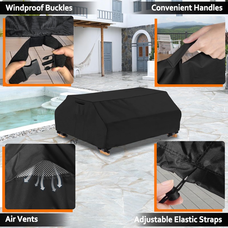 STARTWO Waterproof Picnic Table Cover Outdoor Patio Bench Covers for