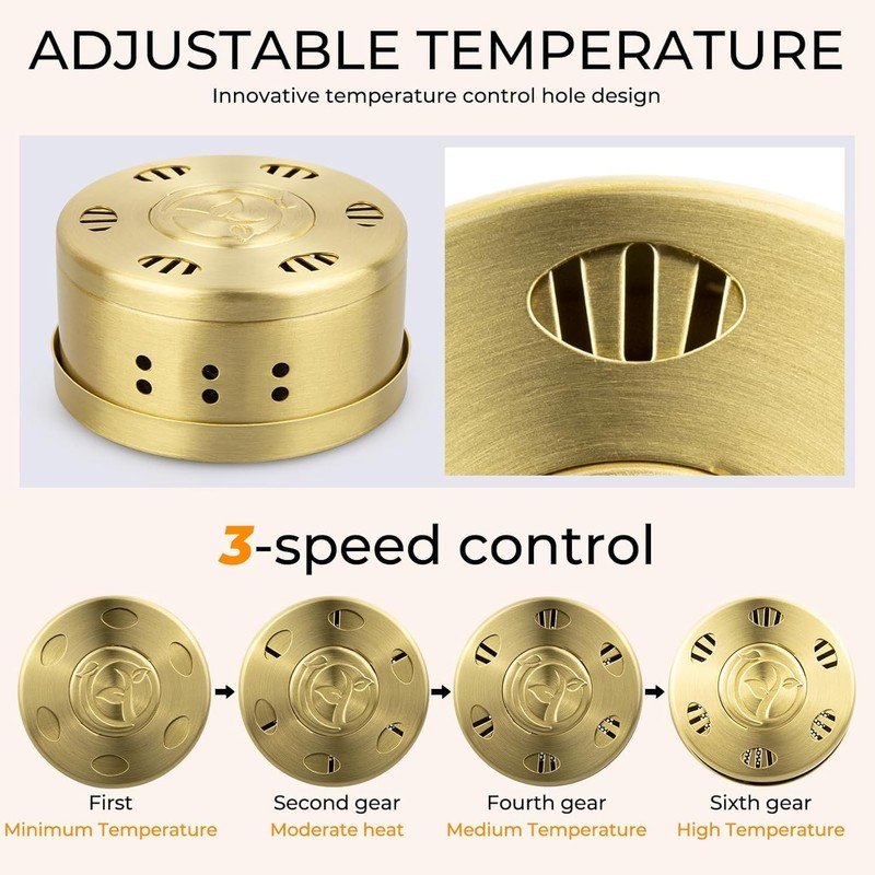 Velorique Smokeless Copper Moxa Box, Copper Tank Moxibustion Treatment Tool,