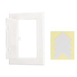 PATIKIL Access Panel for Drywall 95x145mm, 1 Set ABS Plastic Wall Hole Cover Access Door with Double-Sided Tape for Wall Ceiling Electrical, White