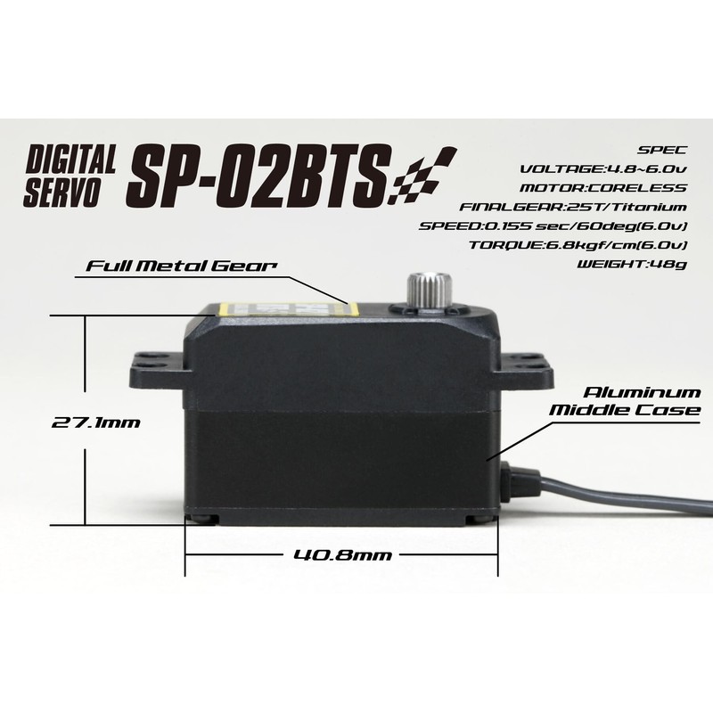 YOKOMO SP-02BTS Off-Road Touring Car Digital Servo Titanium Coreless Motor
