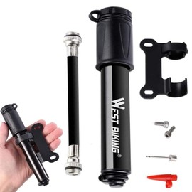 Bike Pumps Mini Bicycle Tyre Air Pump 100 PSI Bicycle Tire Pump Fits Presta and Schrader Valve Needle High Pressure for Cycling Mountain Road Bike Scooter Ball