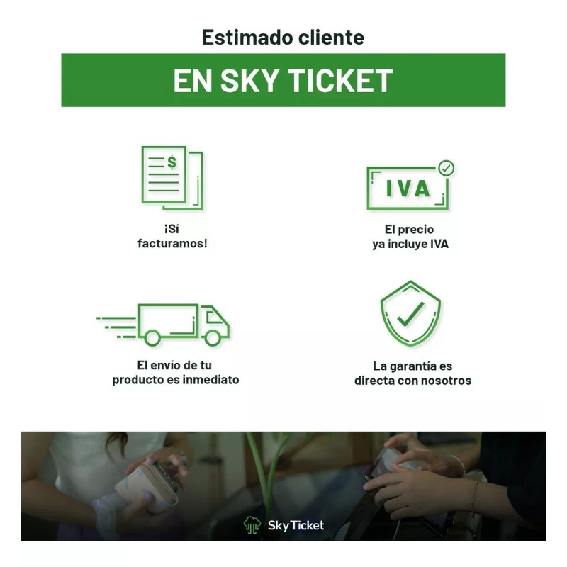 Sky Ticket Caja De 20 Rollos De Papel Termico 58