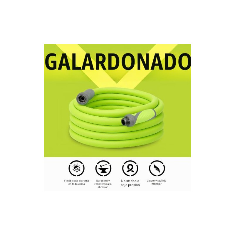 Flexzilla - Manguera de jardín con empuñadura giratoria, Verde (ZillaGreen