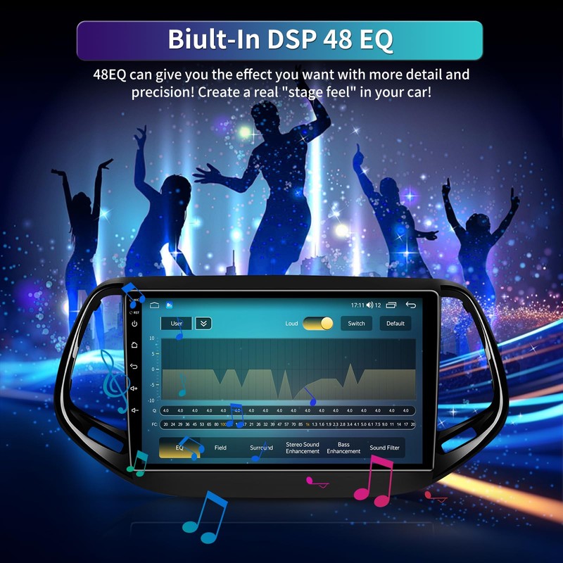 5GWiFi Upgrade 4GB+32GB Android 13 Car Radio Stereo for Jeep