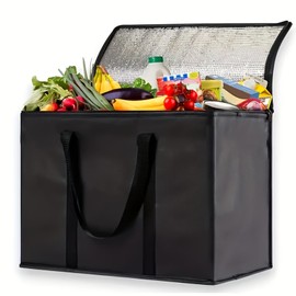 Foldable Cool Bag, 35 L Cool Bag, Large, Thermal Bag, Durable Cool Bag, Foldable Large Picnic Bag, Lunch Bag, Cool Bag for Food Transport, Camping, BBQ, Travel, Car
