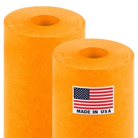 Paclord 18" x 1200" (100 ft) Orange Kraft Paper Roll - Value Pack of 2, 45 lbs Thickness, Made in USA Colored Paper for School, Bulletin Board - Odorless, Non-Toxic, Safe for Kids