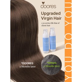 DOORES Hair Extensions Tape in, Chocolate Brown 100g 22 Inch 40pcs, Tape in Human Hair Extensions Straight Natural Real Hair Extensions Skin Weft