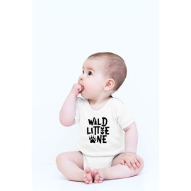 CBTwear Wild Little One – Let The Adventure Begin Coming Home Outfit – Overol para bebé de una Pieza, Blanco, 12 Meses